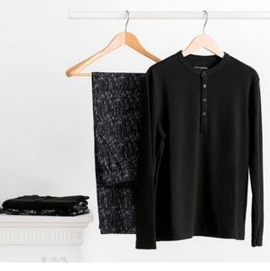 ApuJan for Eva Air Pajama Az M New Black/Gray